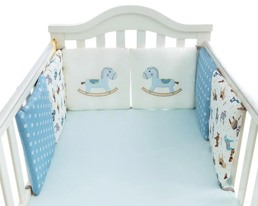 Tour de lit bébé six pièces coton haute qualité
